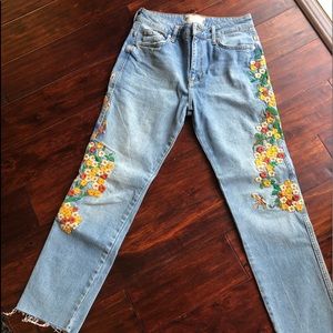 Free People Raw Hem Jeans 27